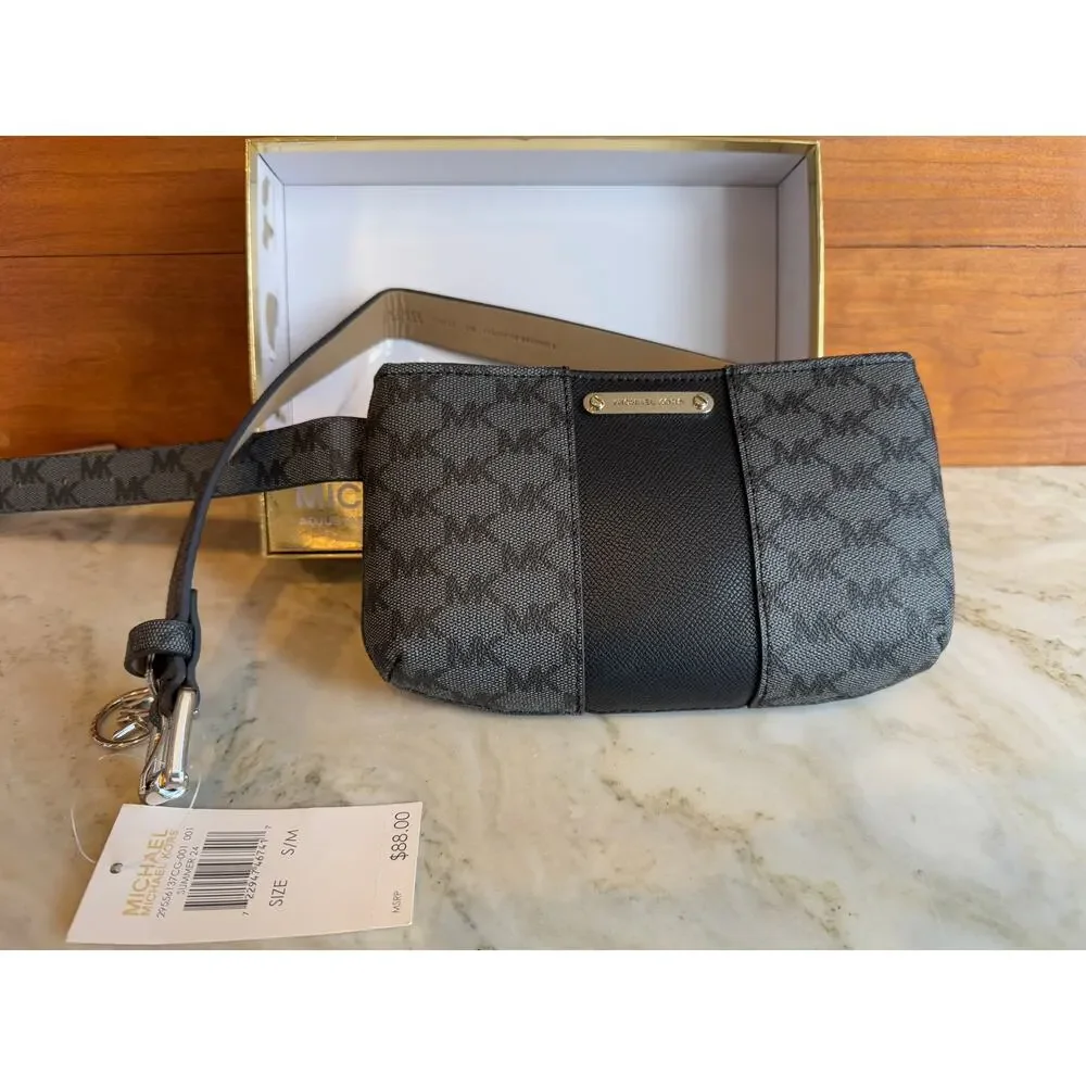 Michael Kors Black Logo Belt Bag Waist Pack S/M